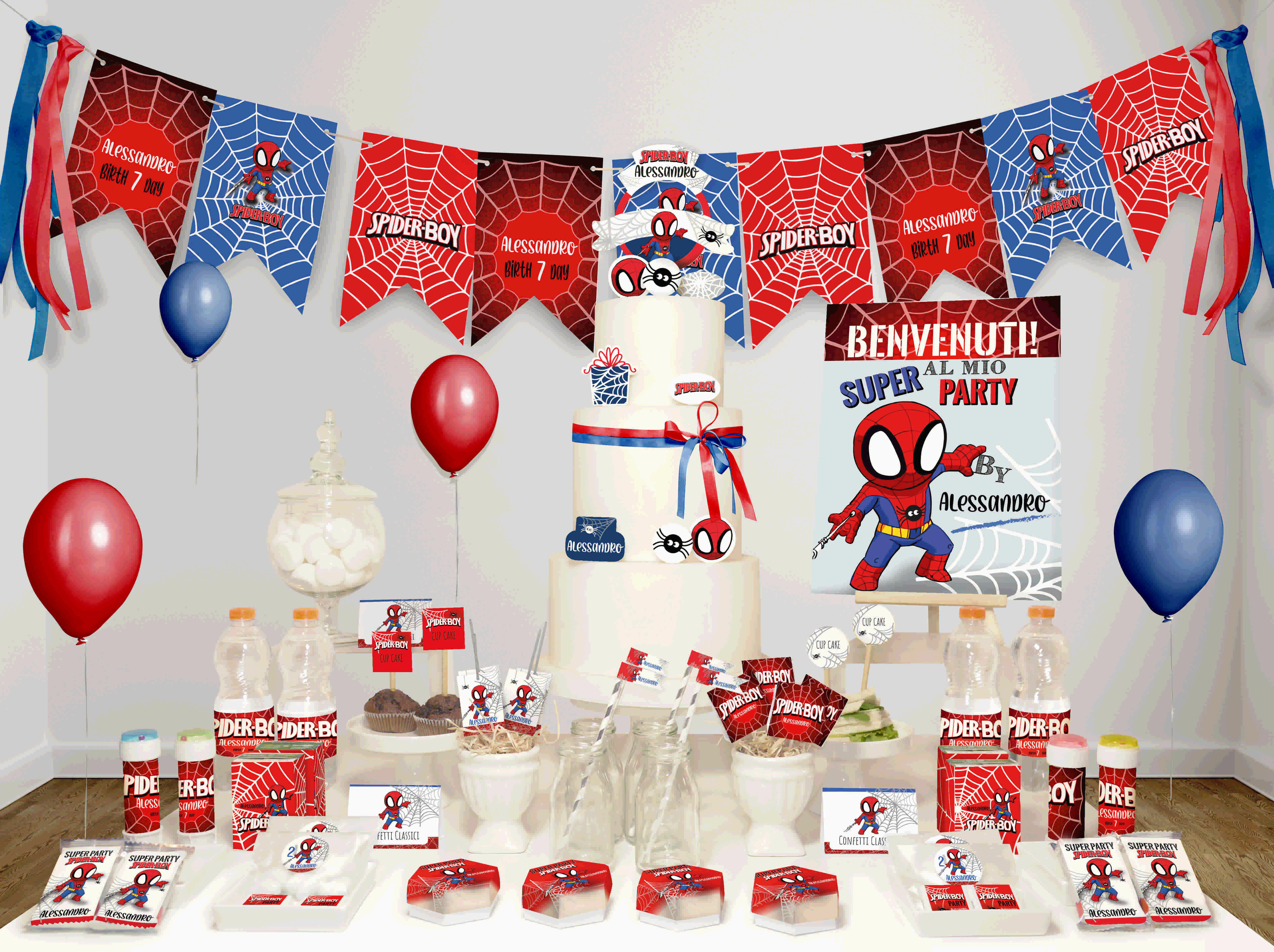 Inviti per feste di compleanno, motivo: supereroi, confezione da 20