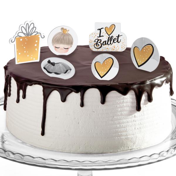 Decorazioni torte compleanno tema ballerina Modello codice: PB 29