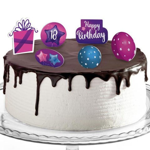 Decorazioni torte compleanno tema viola Modello codice: PB 33 Z