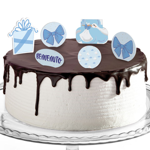 Decorazioni torte compleanno tema cicogna bimbo Modello codice: PB 43 Z