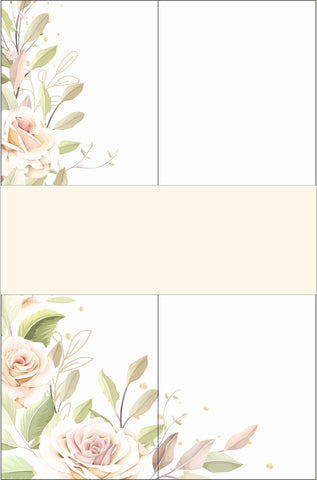 Partecipazione Matrimonio romantica con fiori acquerello - Codice F1724