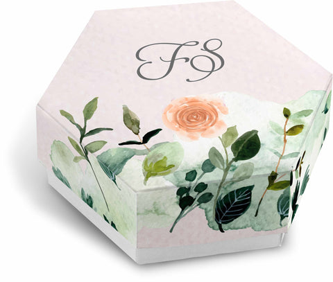 Scatolina porta confetti personalizzata esagonale - Modello FES4010