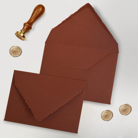 Busta in carta d' Amalfi Rosso formato cm 12x18 circa