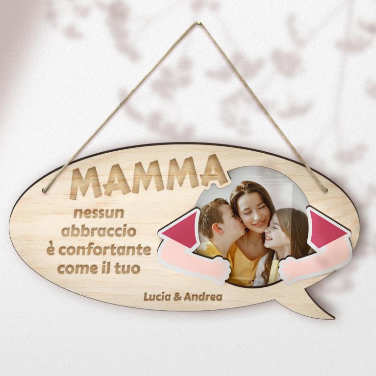 Tagliere Personalizzato per la mamma in Legno e Bamboo Modello 2