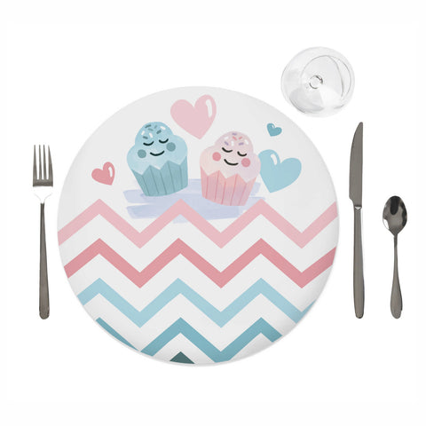Tovaglietta personalizzata compleanno tema baby shower cup cakes rosa e celeste Modello codice: PB 20 Q