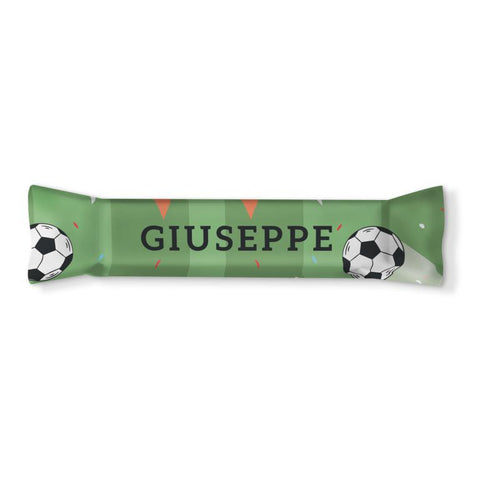 Adesivi barrette cioccolato personalizzate compleanno tema calcio Modello codice: PB 4 H