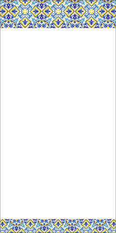 Menu in cartoncino bianco, stampato nella grafica dell'invito modello  F1622