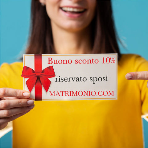 Buono sconto 10% riservato sposi matrimonio.com