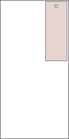 Partecipazione Matrimonio con tag rettangolare marrone e nastrino - Codice F1692