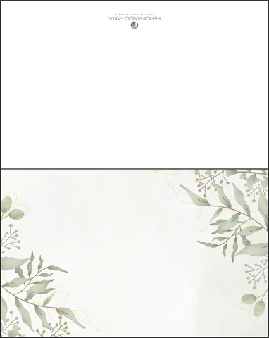 Partecipazione Matrimonio Coordinato LEAVES VERDE Partecipazione Matrimonio Coordinato LEAVES VERDE