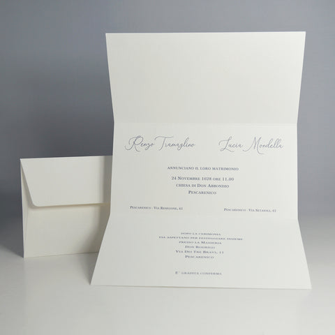 Partecipazione Matrimonio con stampa fiori di campo - Codice F1717