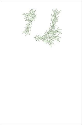 Partecipazione Matrimonio elegante fascia verde salvia - Codice F1734