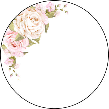 Partecipazione Matrimonio romantico con fiori e decori geometrici - Codice F1738