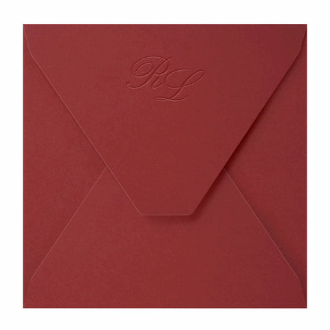Buste Partecipazioni Matrimonio colorate Rosso Cardinale Quadrate cm 15,7x15,7