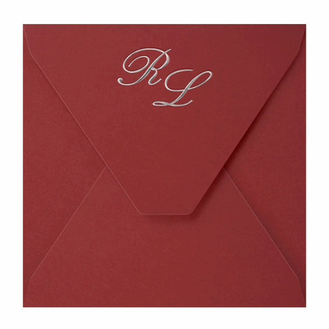 Buste Partecipazioni Matrimonio colorate Rosso Cardinale Quadrate cm 15,7x15,7