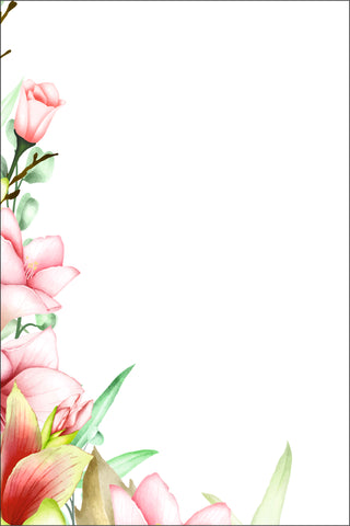 Partecipazione di nozze in plexiglass trasparente rettangolare con fiori colorati cod. FPLEX16