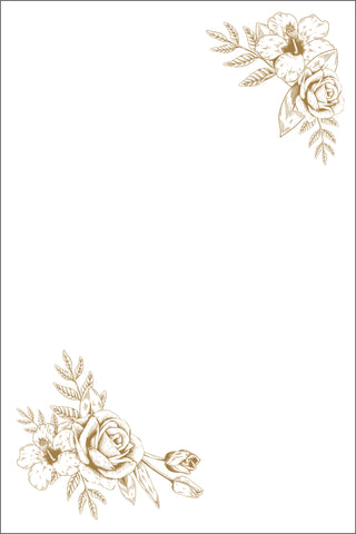 Partecipazione di nozze in plexiglass trasparente rettangolare con rose color oro cod. FPLEX24