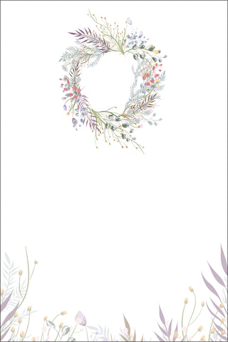 Partecipazione di nozze in plexiglass trasparente rettangolare con ghirlanda di fiori cod. FPLEX27