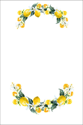 Partecipazione di nozze in plexiglass trasparente rettangolare tema limoni cod. FPLEX41
