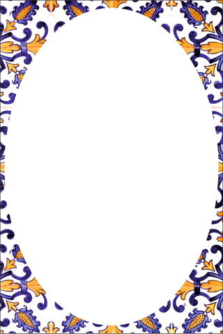 Partecipazione di nozze in plexiglass trasparente rettangolare tema maioliche cod. FPLEX43