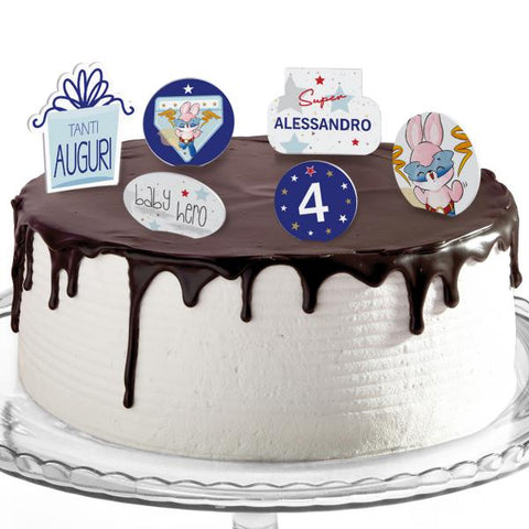 Decorazioni torte compleanno tema super eroi bunny Modello codice: PB 11 Z