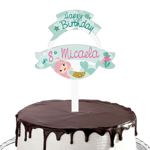 Cake topper compleanno articolo tema sirenetta Modello codice: PB 13 V