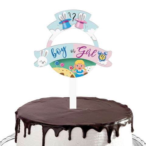 Cake topper compleanno articolo tema baby shower alice nel paese delle meraviglie Modello codice: PB 16 V