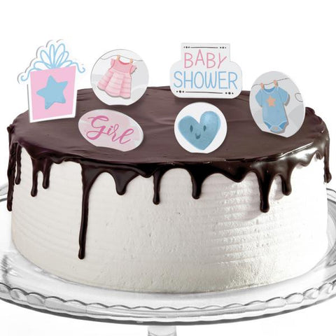 Decorazioni torte compleanno tema baby shower body rosa e celeste Modello codice: PB 17 Z