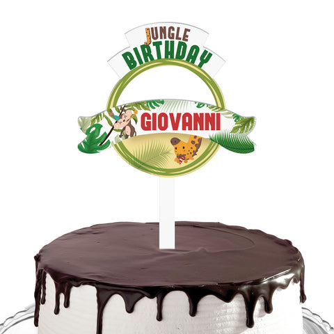 Cake topper compleanno articolo tema giungla Modello codice: PB 24 V