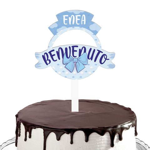 Cake topper compleanno articolo tema cicogna bimbo Modello codice: PB 43 V