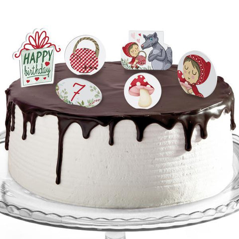 Decorazioni torte compleanno tema cappuccetto rosso Modello codice: PB 6 Z