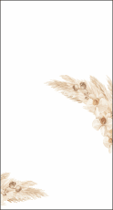 Partecipazione Matrimonio rettangolare stile Pampas Natural Chic  - Codice F1751