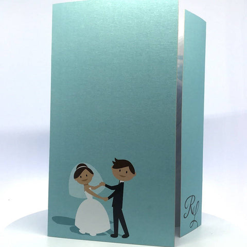 Porta foto sposi in cartoncino Modello Windows fumetto