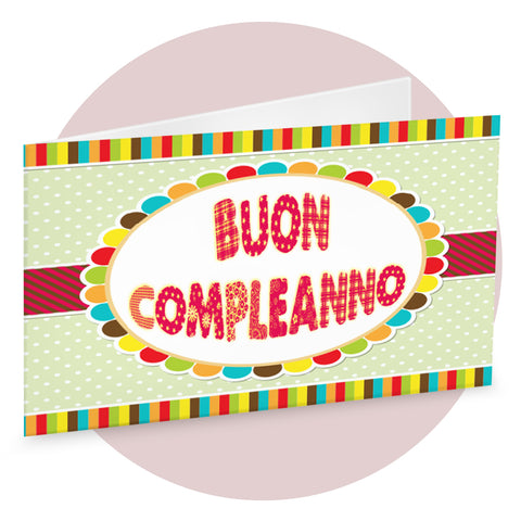 Bigliettini bomboniere BUON Compleanno Codice BFF5023