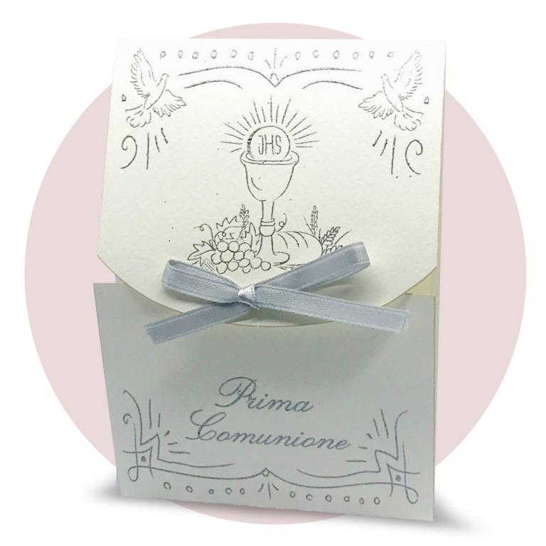 Pack 10 Inviti Per Comunione Bambino Blu Pack 10 Inviti Per Comunione Bambino Blu
