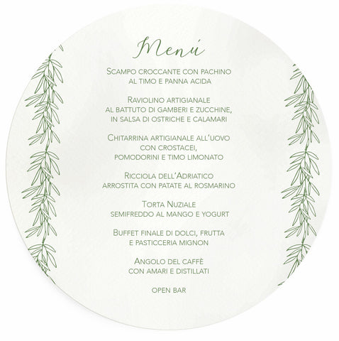 MENU ABBINATO AD ARTICOLO F1734