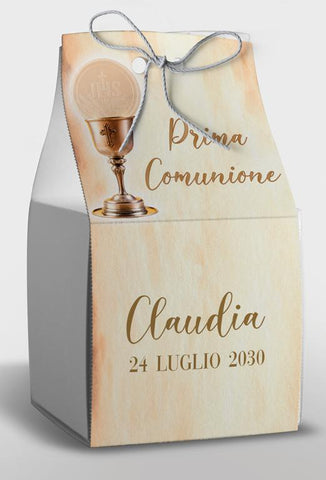 Scatolina porta confetti personalizzata quadrata Easyprint stampabile fai da te modello FEB0004