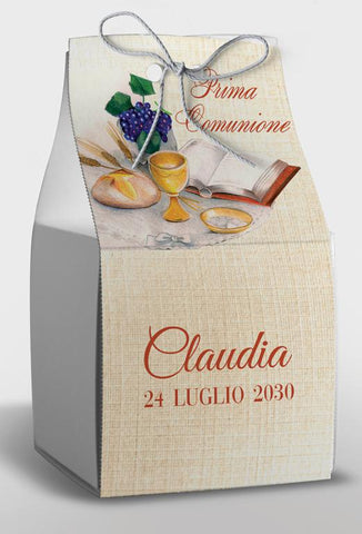 Scatolina porta confetti personalizzata quadrata Easyprint stampabile fai da te modello FEB0005