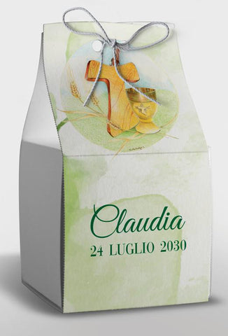 Scatolina porta confetti personalizzata quadrata Easyprint stampabile fai da te modello FEB0008