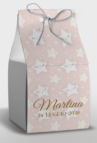 Scatolina porta confetti personalizzata quadrata Easyprint stampabile fai da te modello FEB2001