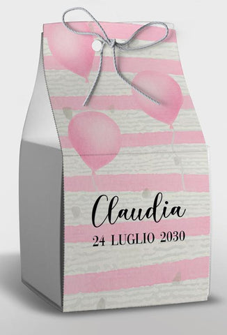 Scatolina porta confetti personalizzata quadrata Easyprint stampabile fai da te modello FEB2009