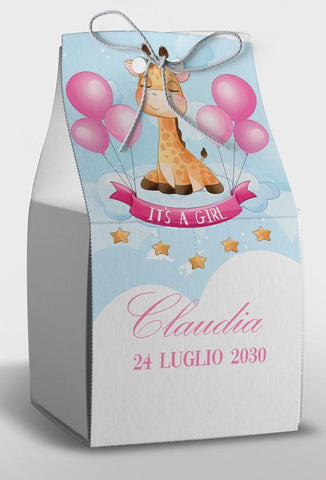 Scatolina porta confetti personalizzata quadrata Easyprint stampabile fai da te modello FEB2011