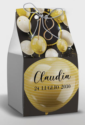 Scatolina porta confetti personalizzata quadrata Easyprint stampabile fai da te modello FEB5004