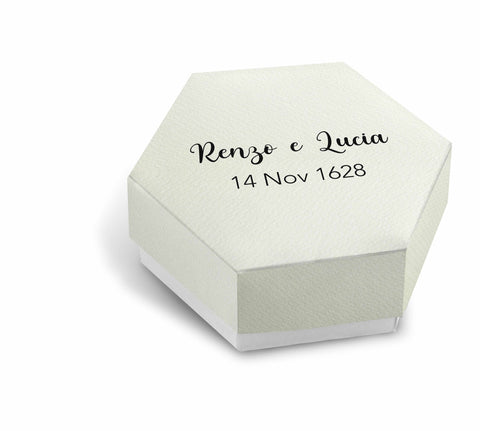 Scatolina porta confetti personalizzata esagonale Easyprint stampabile –  Inviti Design