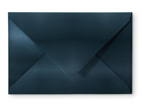 Busta rettangolare cm 12x18  in cartoncino Metal Blu scuro