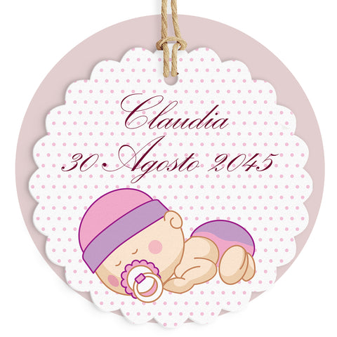 Tag Bomboniere Nascita Bimba Codice FFTAG0054