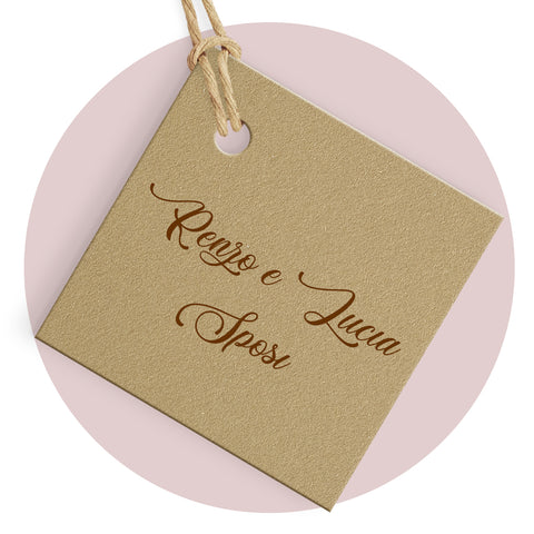 Tag Bomboniere Matrimonio KRAFT Codice FFTAG0069