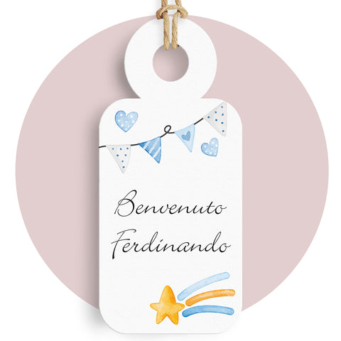 Tag Bomboniere Nascita Maschietto Codice FFTAG0094