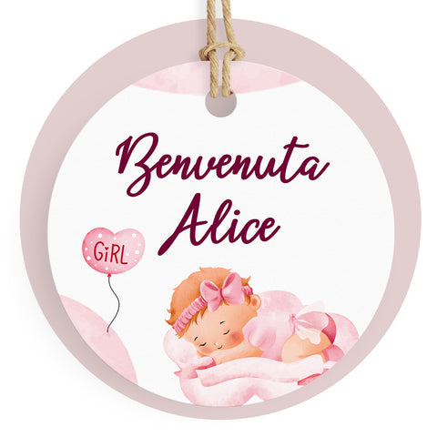 Tag Bomboniere Nascita Bimba  Codice FFTAG0110