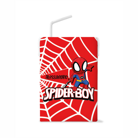 Etichette succhi di frutta compleanno tema super eroi spider baby Modello codice: PB 12 M